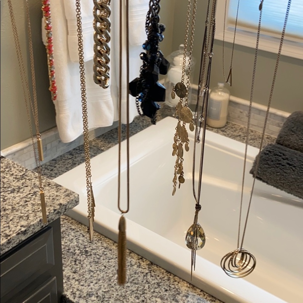 Lot of 17 necklaces jewelry express j crew Evereve